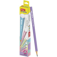 Flair Creative Series Pastela 2B Extra Dark Pencil Box Pack | Ergonomic Hexagonal Body | Included Dust Free Eraser | For Student & Artists | Pack Of 10 Pencils, Ink black