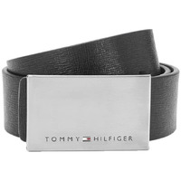 Tommy Hilfiger Men's Leather Belt (Pack on 1) (TH/AMOSREV0107M 90 cm_Black/Grey_M-90 cm)