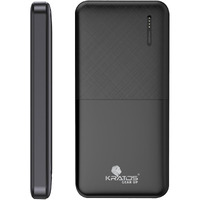Kratos Legend Pro Power Bank with USB C/B Input, Dual USB A Output, Slim Power Bank 10000mah Compatible for iPhone (Type A to Lightning), Samsung, Xiaomi, Oppo, Vivo, Remdi (use Type A to C/B Cable)