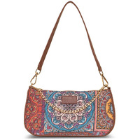 ZOUK Mandala Printed Women's Handcrafted Vegan Leather Multicolor Casual Mini Shoulder Bag