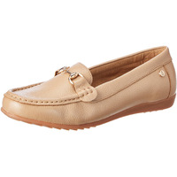 Hush Puppies Womens Maci Trim Beige Moccasin - 7 UK (5558228070)