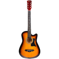 JUAREZ JRZ38C/3TSNA Engineered Wood Acoustic Guitar, 38 Inch Cutaway, 3TS Sunburst