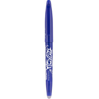 Pilot Frixion 0.7mm Fine Point Roller Ball Pen with Comfortable Dimpled Grip & Inbuild Eraser | Blue Ink