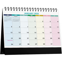 Accuprints Desk Calendar 2025-Size 5.8 x 8.2 inch Standing Desk Calendar, Office Calendar, Flip Desktop Calendar