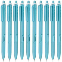 Hauser XO RT Retractable Ball Pen | Sleek Body & Minimalistic Design | Matt Finish & Solid Body Type | Low Viscosity Ink With Ultra Durable Tip | Blue Ink, Set Of 10