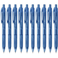 FLAIR V2 Retractable 0.7mm Gel Pen Box Pack | Water Proof, Smudge Free & Refillable Ink For Smooth Writing Experience | Comfortable Grip For Easy Handling | Blue Ink, Pack of 10 Pens