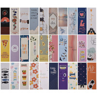 Papboo Designer Bookmarks Set of 30, Design- 1 - Specially Designed for Book, Artcard, Matte Finished,NO Repeat Designs, Multi-Color Bookmark (6 * 2 inches)