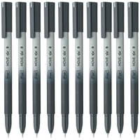 FLAIR Move Gel Pen | Black & Grey Aesthetic Pastel Matt Finished Body | Effortless Writing With Sleek Clip Design | Black Ink, Set Of 10