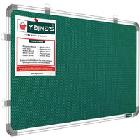 YAJNAS 2x1.5 Feet Premium Material Notice Pin-up Board/Pin-up Board/Soft Board/Bulletin Board/Pin-up Display Board for Office, School and Home. (Green, 59x41 CM (Pack of 1)