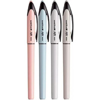 uni-ball UBA-188C-M Air Micro 0.5 mm Roller Ball Pen | Pack of 4, Black Ink, Multicolour Pastel Body (Color May Vary)