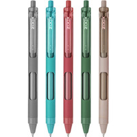 FLAIR Zoox F7 0.7mm Retractable Roller Gel Pen | Minimalistic Design Rubberised Body For Better Grip | Waterproof Ink For Smudge Free & Smooth Writing | Fitted With Jumbo Refill | Blue Ink, Pack of 5