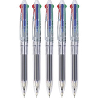 FLAIR Sunny Retractable 0.5mm Ball Pen Pouch Pack | Swiss Tip Technology | Retractable Mechanism & Low Viscosity Ink System | Smooth & Effortless Writing With Sleek Clip Design | Pack of 5 Pens