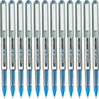 UNI-BALL Eye UB157 0.7mm Roller Ball Pen | Waterproof Pigment Ink | Lightweighted Sleek Body | Long Lasting Smudge Free Ink | School and Office stationery | Blue Ink, Pack of 12
