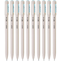 Hauser XO Gel Pen Wallet Pack | Sleek Body & Minimalistic Design With Matt Finish | Solid Body Type, Low Viscosity Ink | Ultra Durable Tip | Blue Ink, Pack of 10 Pens