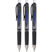 uni-ball UMN-152S Gel Imapct RT Retractable Rollerball Pen | 1.0 mm Tip | Comfortable Grip for Smooth Writing | Water-Resistant & Quick-Drying Ink | School and Office Stationery | Blue Ink, Pack of 3
