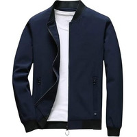 Lymio men jackets || bomber jacket for men || Lightweight Outwear Sportswear Polyester Standard Length Bomber Jacket (J-01-03) (M, Blue)
