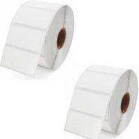 True-Ally 50x25 Thermal Sticker Label 2x1 inch (50mm x 25mm) Direct Thermal Barcode MRP Sticker Labels  400 Labels/Roll Designed for Small Thermal Printers (2 Rolls Per Pack (800 Labels))