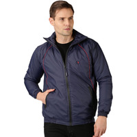 VROJASS Full Sleeve Solid Men Panel Bomper Jacket (XL, Navy Blue)(VROBJF-NB_LR-XL-NEW)