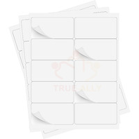 True-Ally 200 Pcs Waterproof Pearl White Vinyl Stickers(No Residue) for Mason Jars Glass Bottles, Decals Craft, Kitchen Jar Labels Bottle Stickers 5cm x 2.5cm