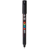UNI-BALL Posca 1MR Markers (Black Ink, Pack of 1)