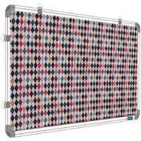 YAJNAS 3x3 Feet Premium Material Diamond Dews Designed Notice Board/Soft Board/Bulletin Board/Pin-up Display Board for Study Room, Office, School & Home Use