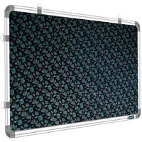 YAJNAS 2x5 Feet Premium Material Blossom Blue Designed Notice Board/Soft Board/Bulletin Board/Pin-up Display Board for Study Room, Office, School & Home Use
