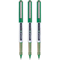 UNI-BALL Eye UB150 0.5mm Roller Ball Pen | Green Ink, Pack of 3