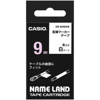 Casio XR-9HMWE Cable Flexible Label Printer Tape (Black and White)