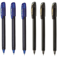 Pentel EnerGel 0.7 MM Roller Gel Pen | Quick Dry Ink For Smudge-Free Writing | Lightweight Gel Pen For Smooth Writing Experience | 3 Blue & 3 Black, Pack of 6 (BL417)