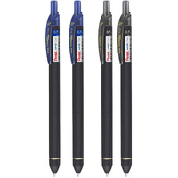 Pentel EnerGel Click Roller Gel Pen - Pack of 4 (2 BLUE + 2 BLACK PENS)