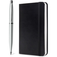 Sheaffer Gift Set VFM Ballpoint Pen With A6 Notebook Strobe Silver With Chrome Trims | Premium Pen Gift Sets