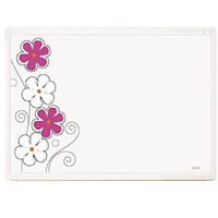 Quartet Flower Design Magnetic Combination Board, Bulletin and Whiteboard Combo, Pin Board, Lightweight Magnetic Dry Erase Board for School, Office, Home, 2 x 1.4 feet, 58 x 43 cm (23 x 17 inches)