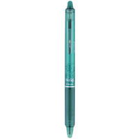 Pilot Frixion Clicker 0.7mm Fine Point Roller Ball Pen with Comfortable Dimpled Grip & Inbuild Eraser | Green Ink, 1 pcs