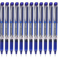 Pilot Hi-Tecpoint V7 Grip 0.7mm Fine Point Pure Liquid Ink Roller Ball Pen with Dimpled Rubber Grip | Blue Ink, Pack Of 12
