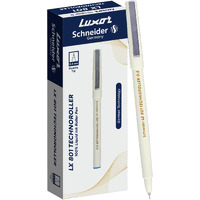 Luxor Schneider LX 801 Technoroller Roller Pen, 0.5 mm Needle Tip, 12 Units Pack, Ink Colour - Blue, 100% Liquid Ink, German Technology