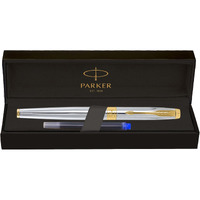 Parker Aster Shiny Chrome |Gold Trim |Fountain Pen - Medium Nib