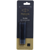 Parker Quink Cartridge| Black Ink Color | Quick - Drying Ink | No - Smear Writing