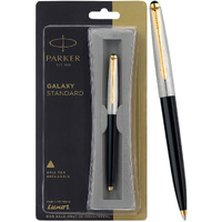 Parker Galaxy Standard Gold Trim Ball Pen| Black Body Color| Ink Color - Blue | Special Gift For Employees | Leading Pen For Corporate