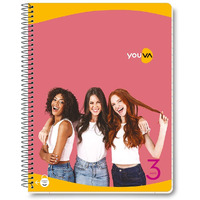 Navneet Youva | 3 Subject Book for Students and Executives | Spiral Bound with safety Lock | Regular Size 20.3 cm x 26.7 cm | Single Line | 150 Pages | Pack of 2