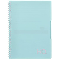 Navneet Youva HQ | Spiral Wiro Bound Single Subject Notebook |17.6x25 cm |Single Line |160 Pages |Mint Green