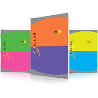Navneet Youva Stellar | Soft Bound Long Book | A4 Size 21 cm x 29.7 cm | Single Line | 196 Pages | Pack of 3, Multicolor, (23961)