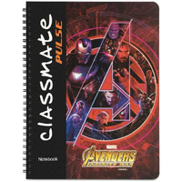 Classmate Pulse Spiral Notebook - 203 mm x 267 mm, Soft Cover, 160 Pages, Unruled