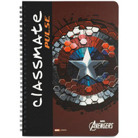 Classmate Pulse Spiral Notebook - 297 mm x 210 mm, Soft Cover, 180 Pages, Unruled