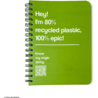 Paperkraft Green Impression | Recyclet PET - Wiro Binding Notebook - Single Line, 160 Pages, 148 Mm X 210 Mm