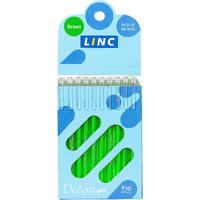 Linc Ocean Classic 0.55mm Gel Pen | Green Ink | Set Of 10