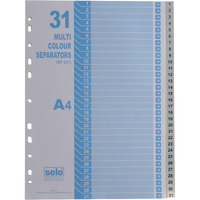 Solo SP 312 Separator/Divider (Set of 12) - Multi Colour A4 - Multi-Color