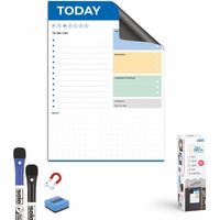 SOLO FlexiBoard A4 Magnetic Daily Planner Set  Whiteboard Surface with 2 Markers, Duster, 4 Magnetic Stripes & Re-Stickable, Damage-Free Design. Ideal Writing Board for Office & College.