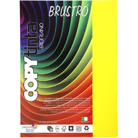BRUSTRO Copytinta Craft Paper Bright Yellow Shade (Giallo)| A4 Size | 80 GSM |Pack of 30 Sheets| Double Side Colors,Ideal for Origami Ideas, Printing, Stationery, DIY Art,Students, Professionals