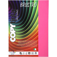 BRUSTRO Copytinta Coloured Craft Paper A4 Size 80 GSM Pink Shade (FUCSIA), 30 Sheets Pack. Double Side Coloured for Office Printing, Art, Origami, Craft.