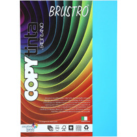 BRUSTRO Copytinta Coloured Craft Paper A4 Size 80 GSM Sky Blue Shade (CELESTE), 30 Sheets Pack. Double Side Coloured for Office Printing, Art, Origami, Craft.
